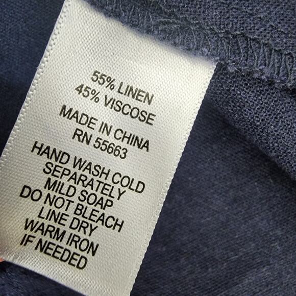 JNY Jones New York Jacket Womens 2X Blue Hooded Linen Blend Button Front Shacket - Picture 9 of 9